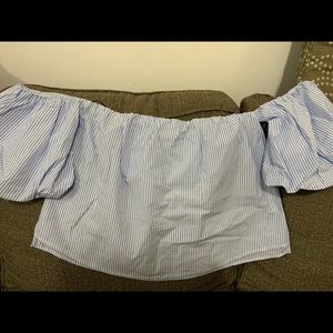 Strapless striped shirt